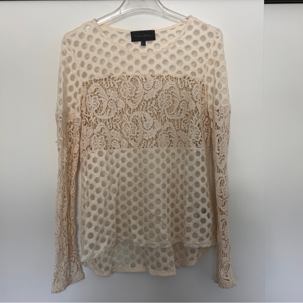 Anthropologie Lace Blouse cream